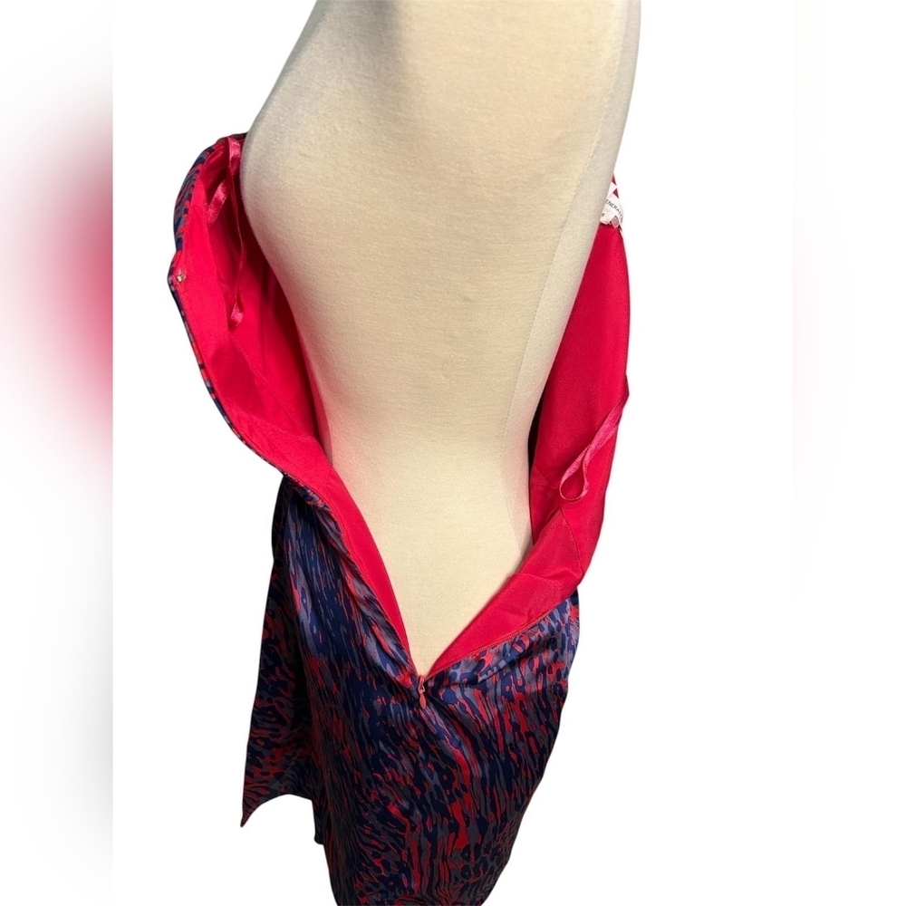 BCBGeneration One-Shoulder Cocktail Dress in Raspberry Red Size 6 - Picture 4 of 9